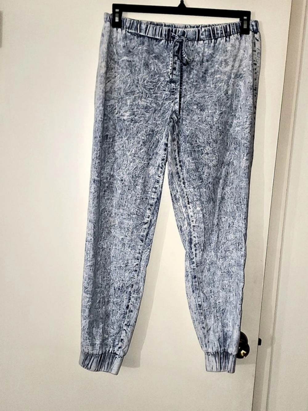 Vanilla Star Cotton Jogger Pants in Blue & White Size XL Like New